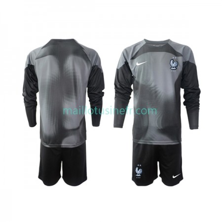 Maillot de Foot France Gardien Domicile Coupe du monde 2022 Manches Longues - Enfant